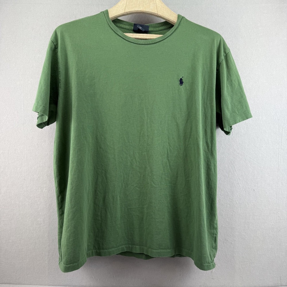 Vintage 90s Polo Ralph Lauren T-Shirt XL Single Stitch British Racing Green Pony